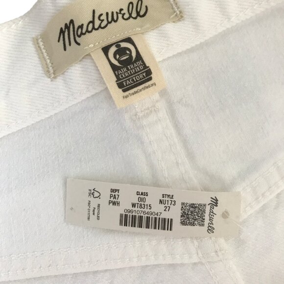 Madewell Low-Slung Baggy Crop in Pure White size 27 - Picture 9 of 11
